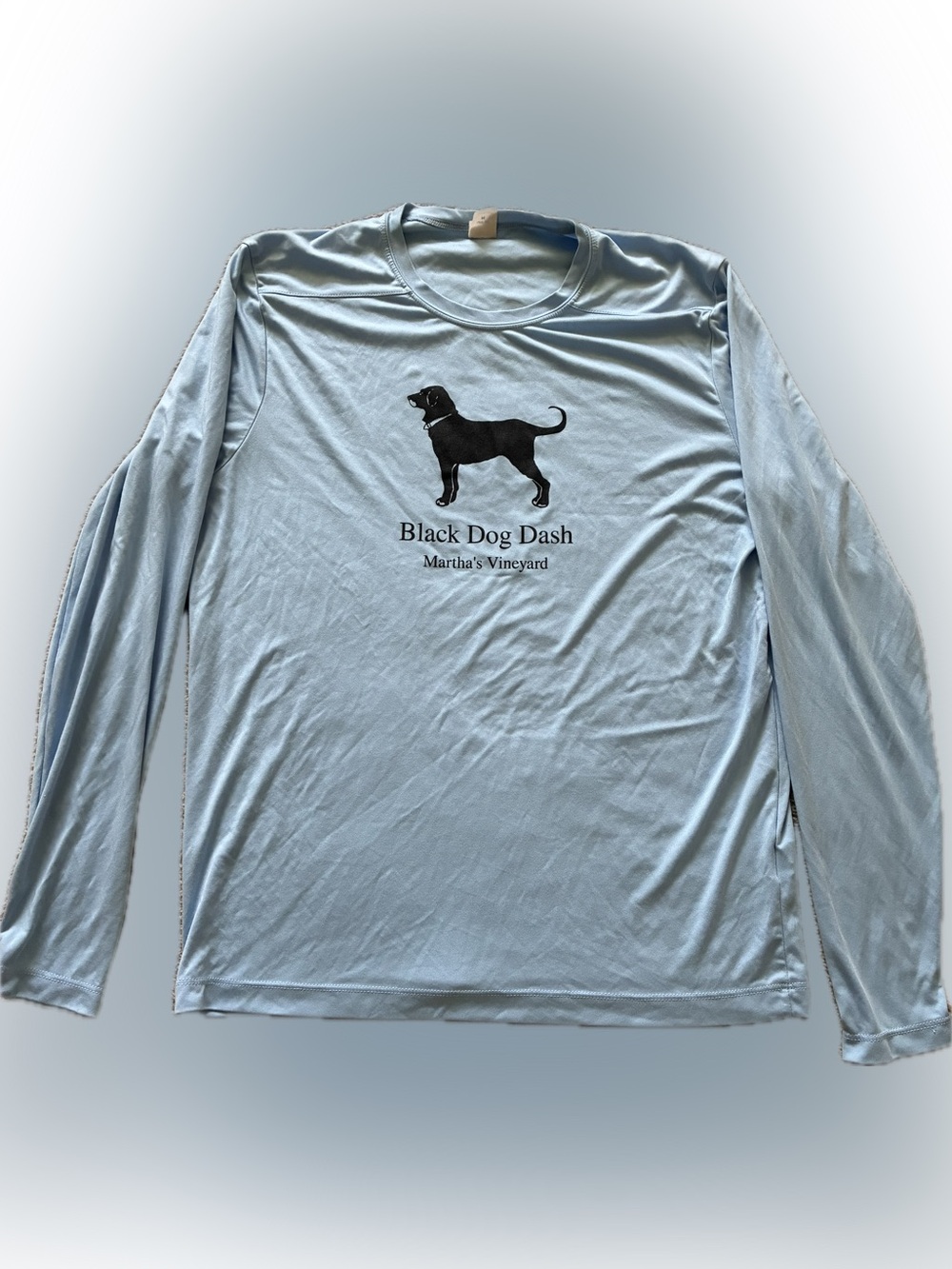 Black Dog Dash Martha's Vineyard Light Blue Long Sleeve SPF Shirt